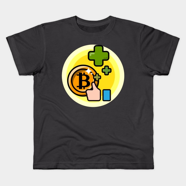 Bitcoin like earning icon Kids T-Shirt by Akman